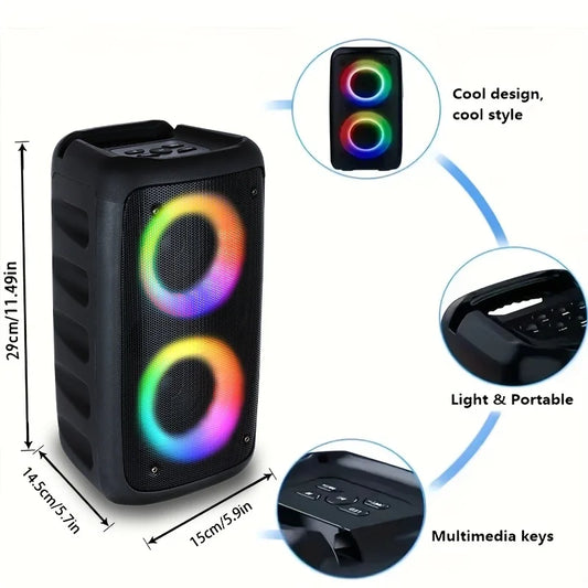 6000W Portable Speaker, Wireless Stereo, TWS, Color Lights, USB/TF Card, for Outdoor, Camping, Backyard Party, Bluetooth Speaker by Reinvent Yourself