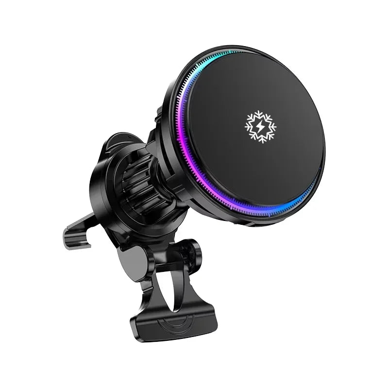 Ice Cooling Magnetic Wireless Car Charger Fast Charging Station for iPhone15 14 13 12 Pro Max 15W Magnet Car Phone Holder Stand by Reinvent Yourself