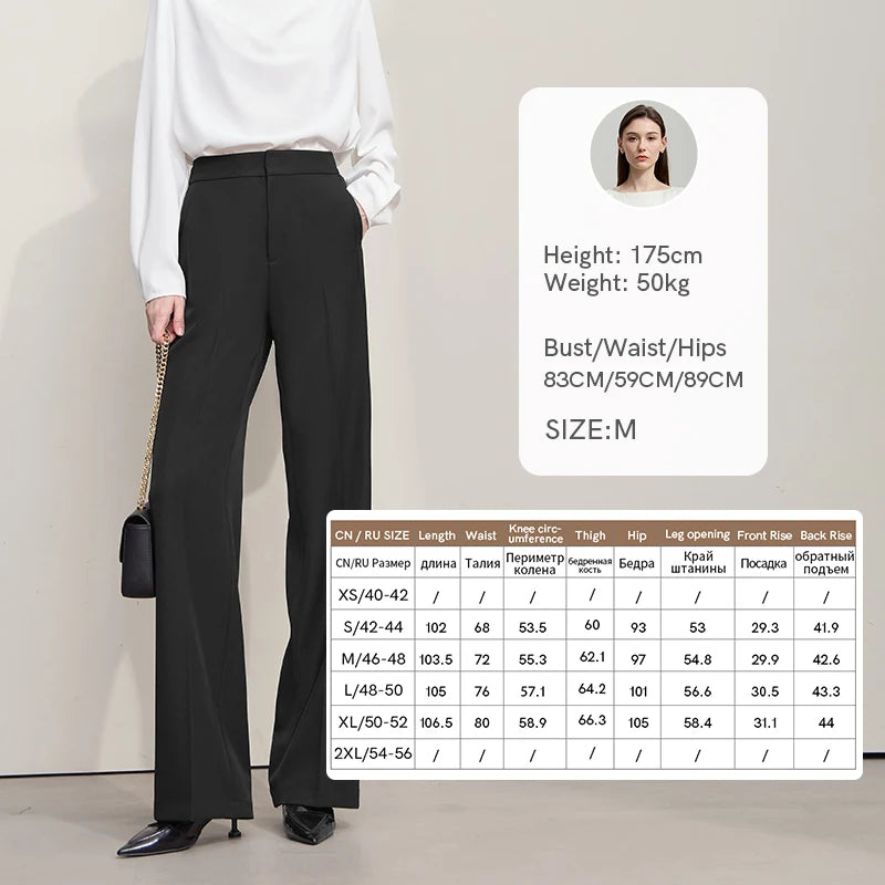 AMII Minimalist Women's Pants 2025 Autumn Solid Elegant Office Lady Simple Trousers Casual Loose Pants Woman Clothing 12553003 by Reinvent Yourself
