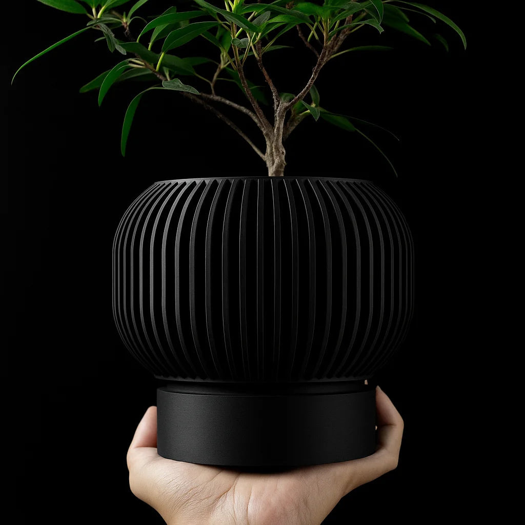 Modern Minimalist 3D Printed Plant Pot – Biodegradable Flower Planter for Home Decor, Eco-Friendly Sustainable Gift (Yuso) by Reinvent Yourself