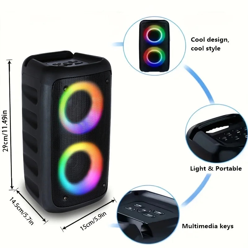 6000W Portable Speaker, Wireless Stereo, TWS, Color Lights, USB/TF Card, for Outdoor, Camping, Backyard Party, Bluetooth Speaker by Reinvent Yourself