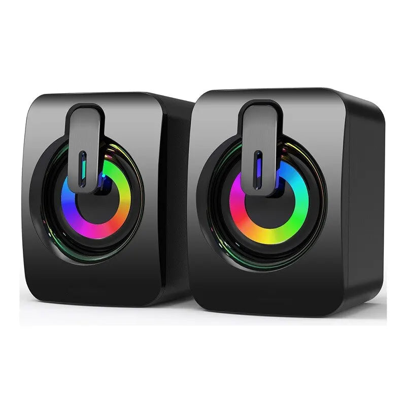 Computer Speakers HiFi Stereo Microphone Audio PC Speaker USB Wired Caixa De Som with LED Light for Desktop Computers PC Laptops by Reinvent Yourself