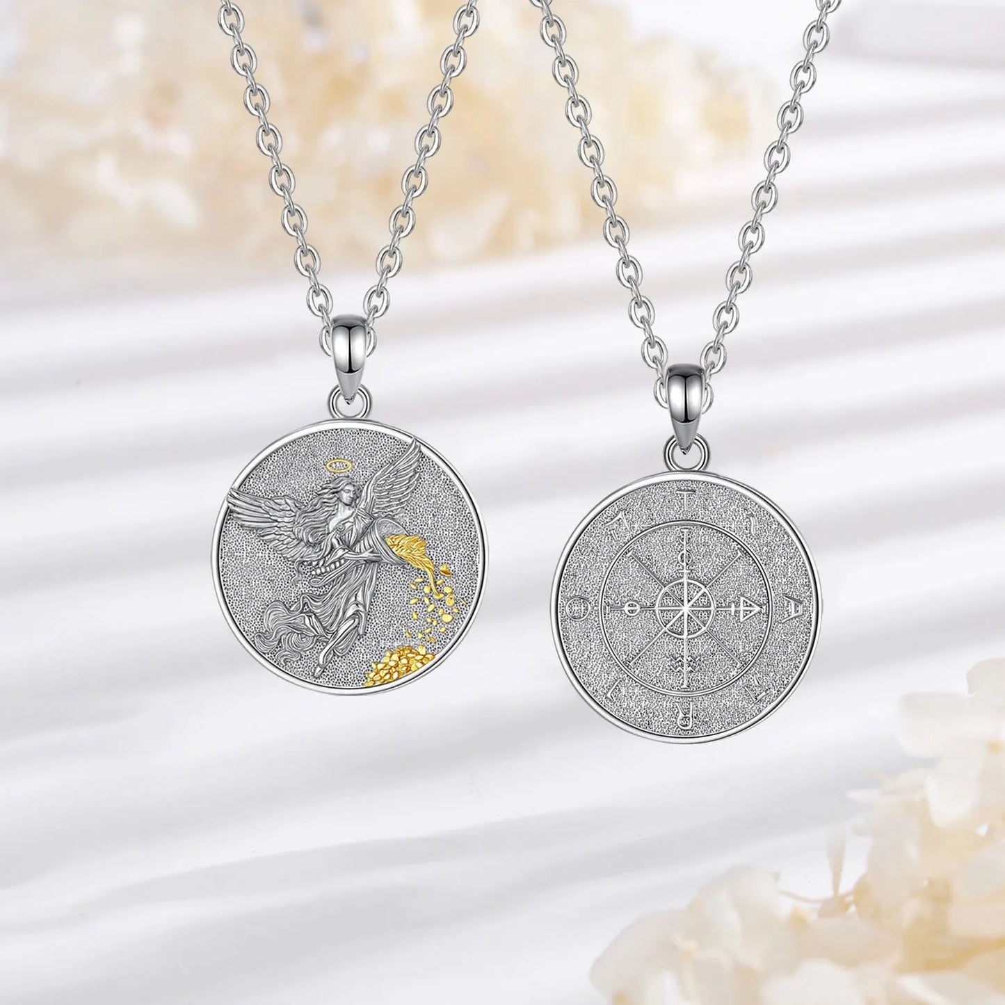 AEONSLOVE 925 Sterling Silver Goddess of Fortune Necklace Roman Goddess Coin Pendant Luck Amulet Mythology Jewelry for Women Men by Reinvent Yourself