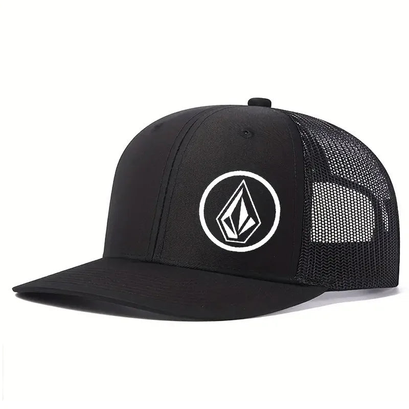 Diamond print slightly curved baseball net hat, street hip-hop fashion breathable hat, men's and women's trendy style by Reinvent Yourself
