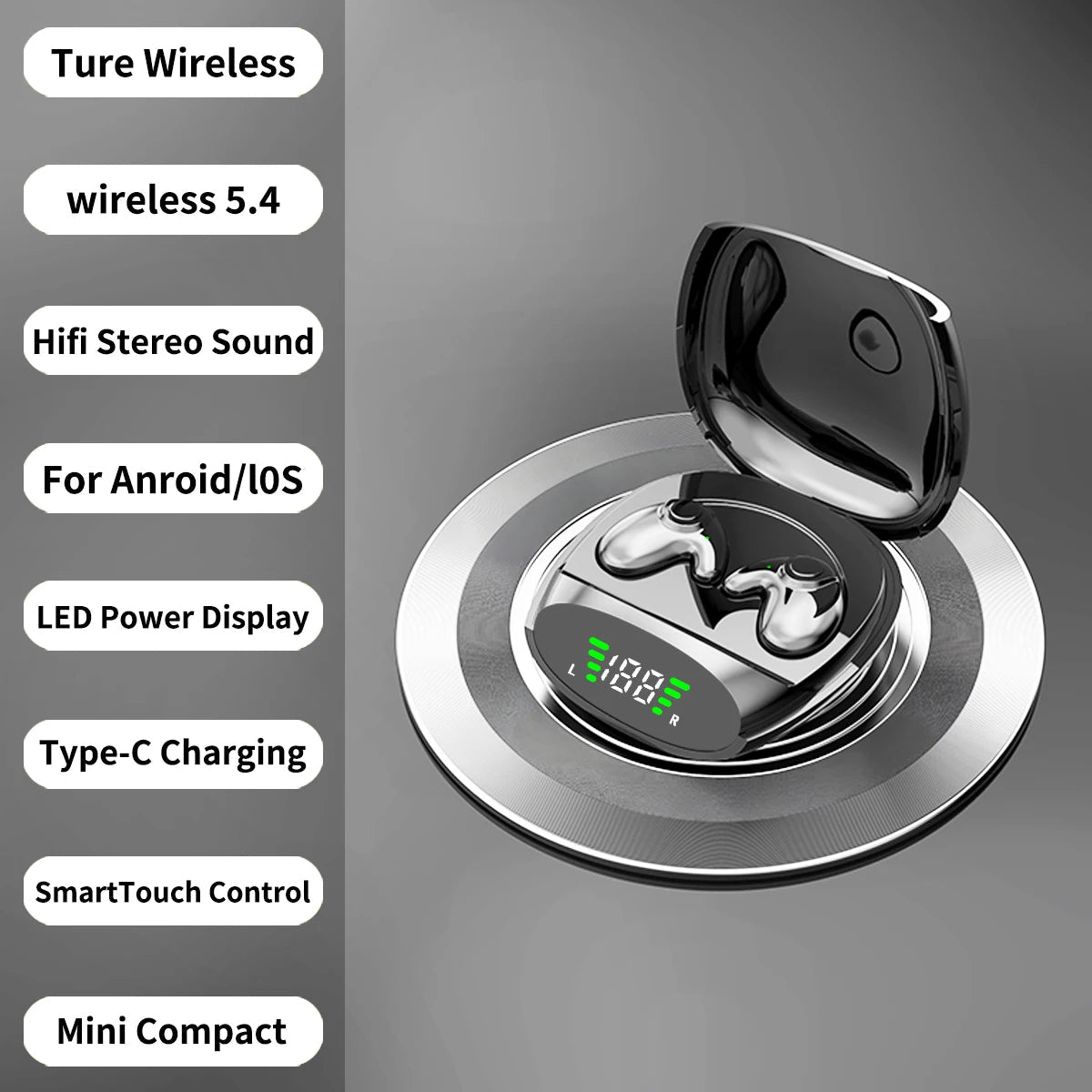 Waterproof Wireless Bluetooth 5.3 Headsets Mini headset Painless Call Noise Cancelling Thin Headphones Fit for Sleeping/Sports by Reinvent Yourself