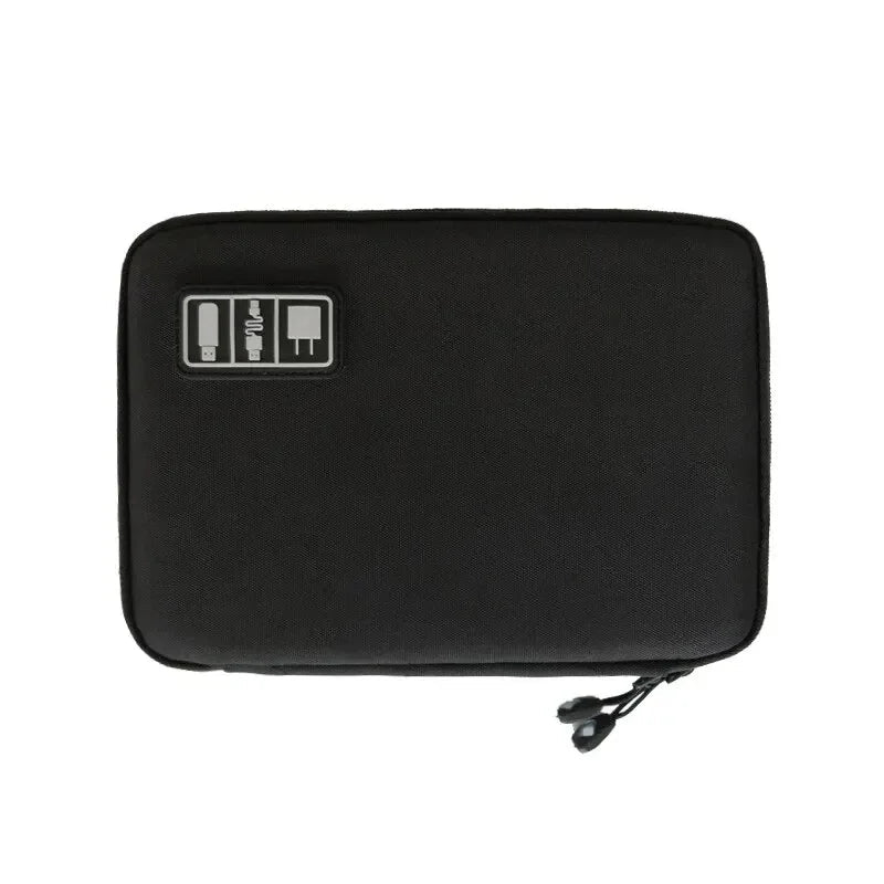 1pc Black Green Storage Bag Electronic Accessory Organizer Portable Usb Data Cable Charger Plug Travel Waterproof Organizer - Reinvent Yourself