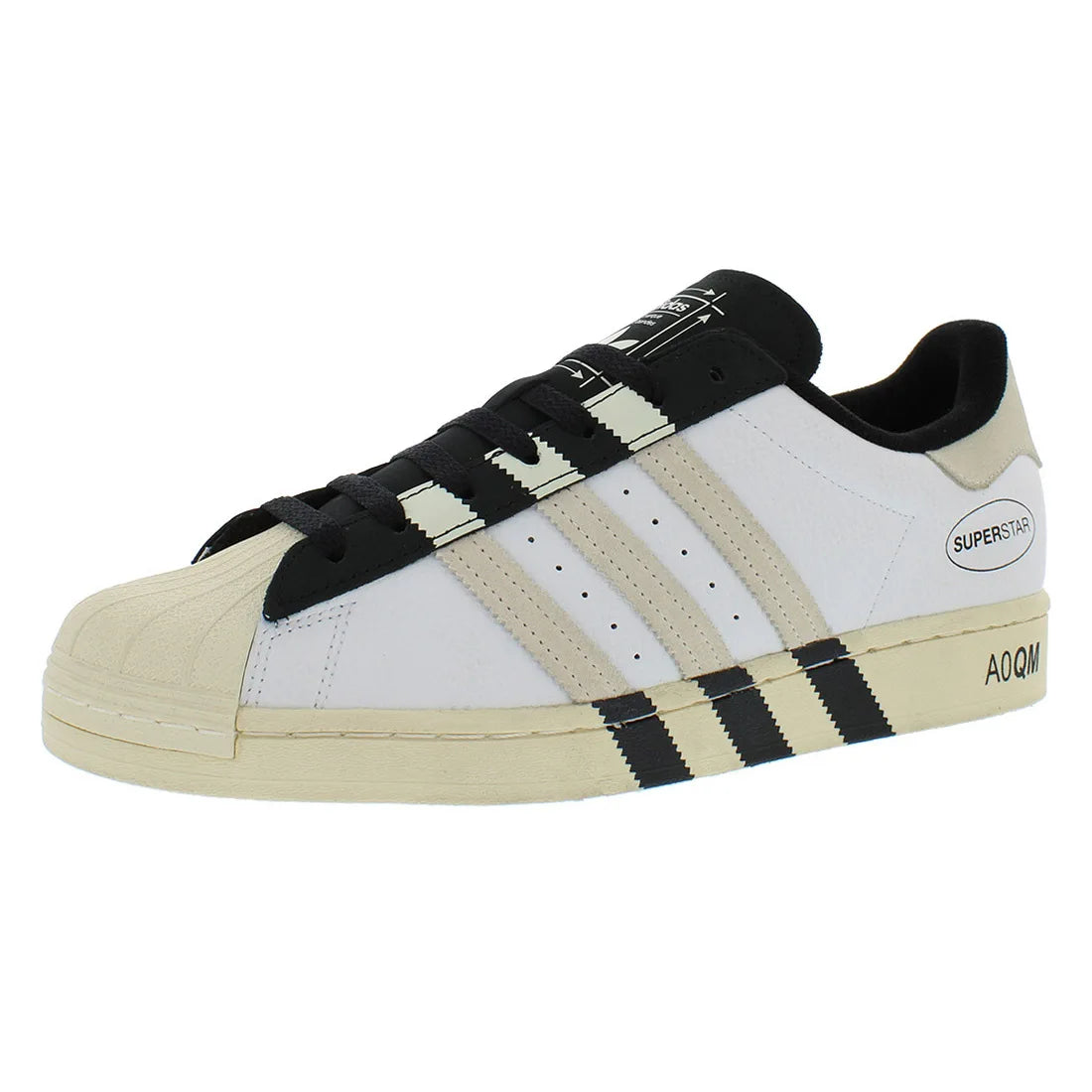 For Superstar Men's White/Black Court Sneakers GX6025 Fashion Trend Disposable Mesh Lining Solid Shoes by Reinvent Yourself