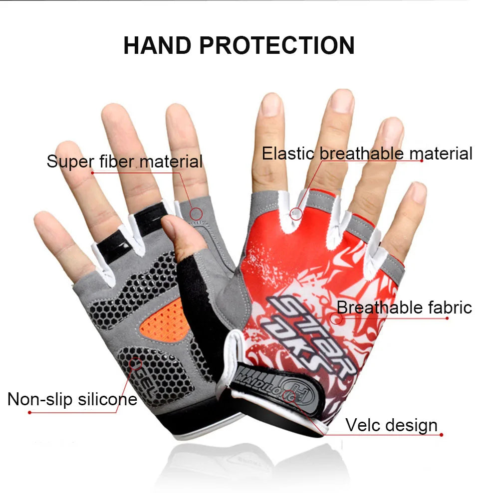 Professional Gym Fitness Gloves Power Weight Lifting Women Men Workout Bodybuilding Cycling Half Finger Hand Protector by Reinvent Yourself