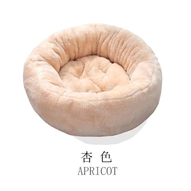 Pet Bed Warming Small Dog House Soft Sofa Donut Cat Bed Warming Indoor Round Pillow Kennel Cuddler Faux Fur Puppy Mat Dog Beds by Reinvent Yourself