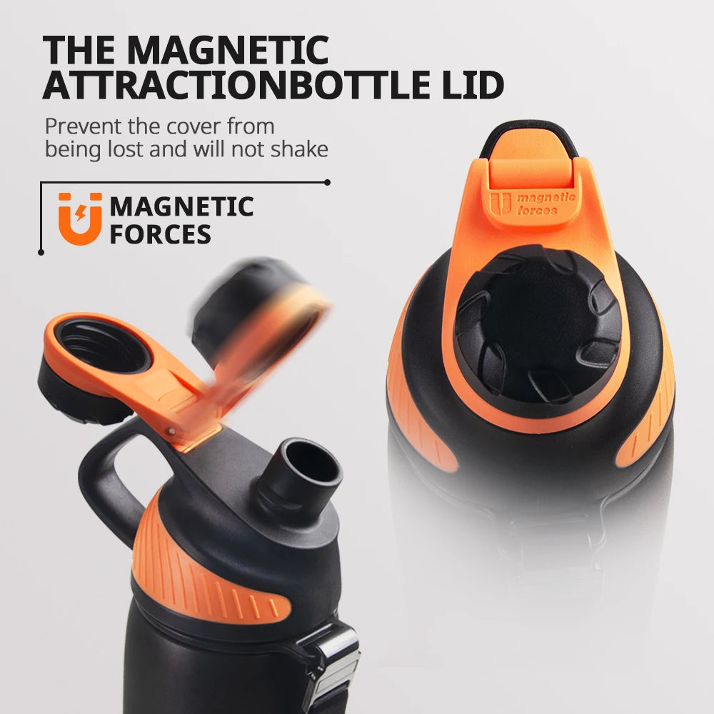 Fjbottle Thermo bottle With Magnetic Lid Outdoor Sport Stainless Steel Water Bottle Keep Cold Insulated Vacuum Flask 1000ml by Reinvent Yourself