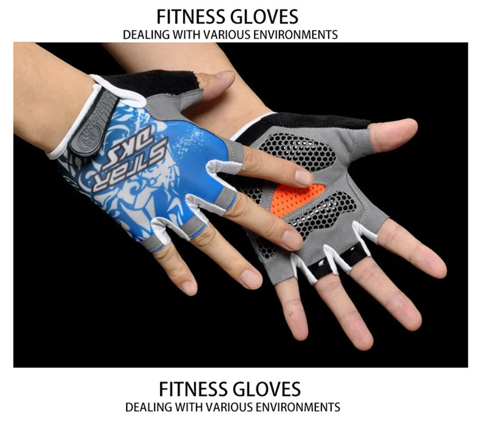 Professional Gym Fitness Gloves Power Weight Lifting Women Men Workout Bodybuilding Cycling Half Finger Hand Protector by Reinvent Yourself
