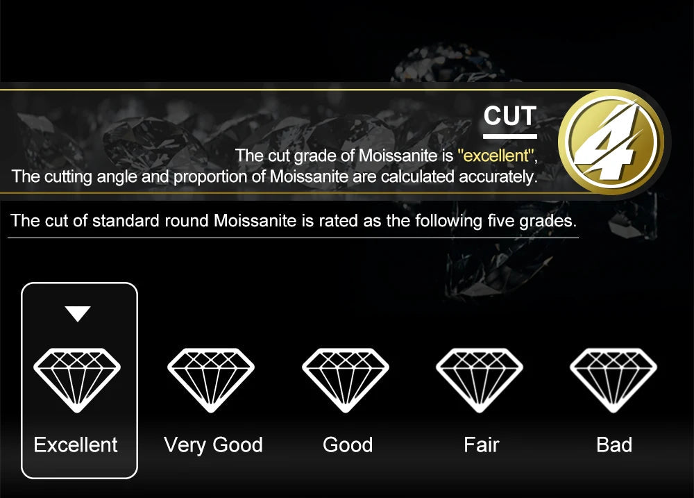 Real 0.5-2 Carat Black Moissanite Stud Earrings For Men Women Solid 925 Sterling Silver Solitaire Diamond Round Earrings Jewelry by Reinvent Yourself