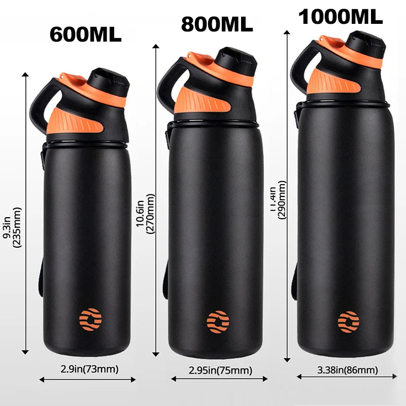 Fjbottle Thermo bottle With Magnetic Lid Outdoor Sport Stainless Steel Water Bottle Keep Cold Insulated Vacuum Flask 1000ml by Reinvent Yourself