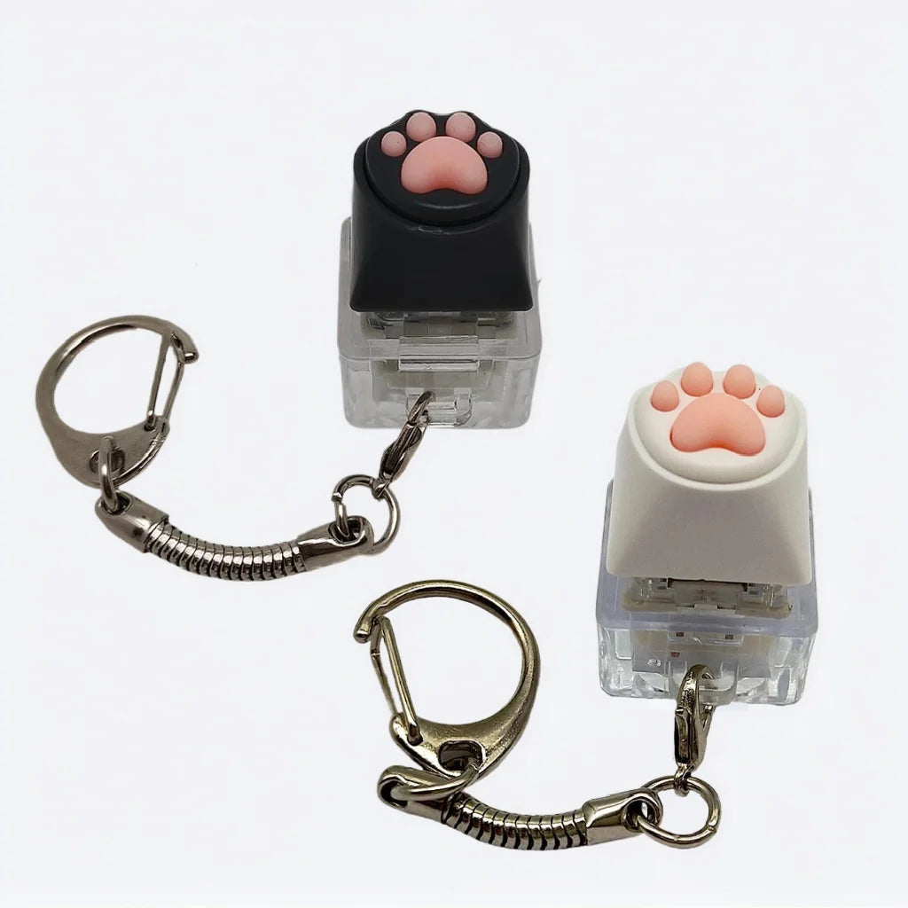 Cute Cat Claw Key Chain Key Ring Fingertip Decompression Pressure Toy Keycap Tester Back Bag Pendant Festival Couples Gift by Reinvent Yourself