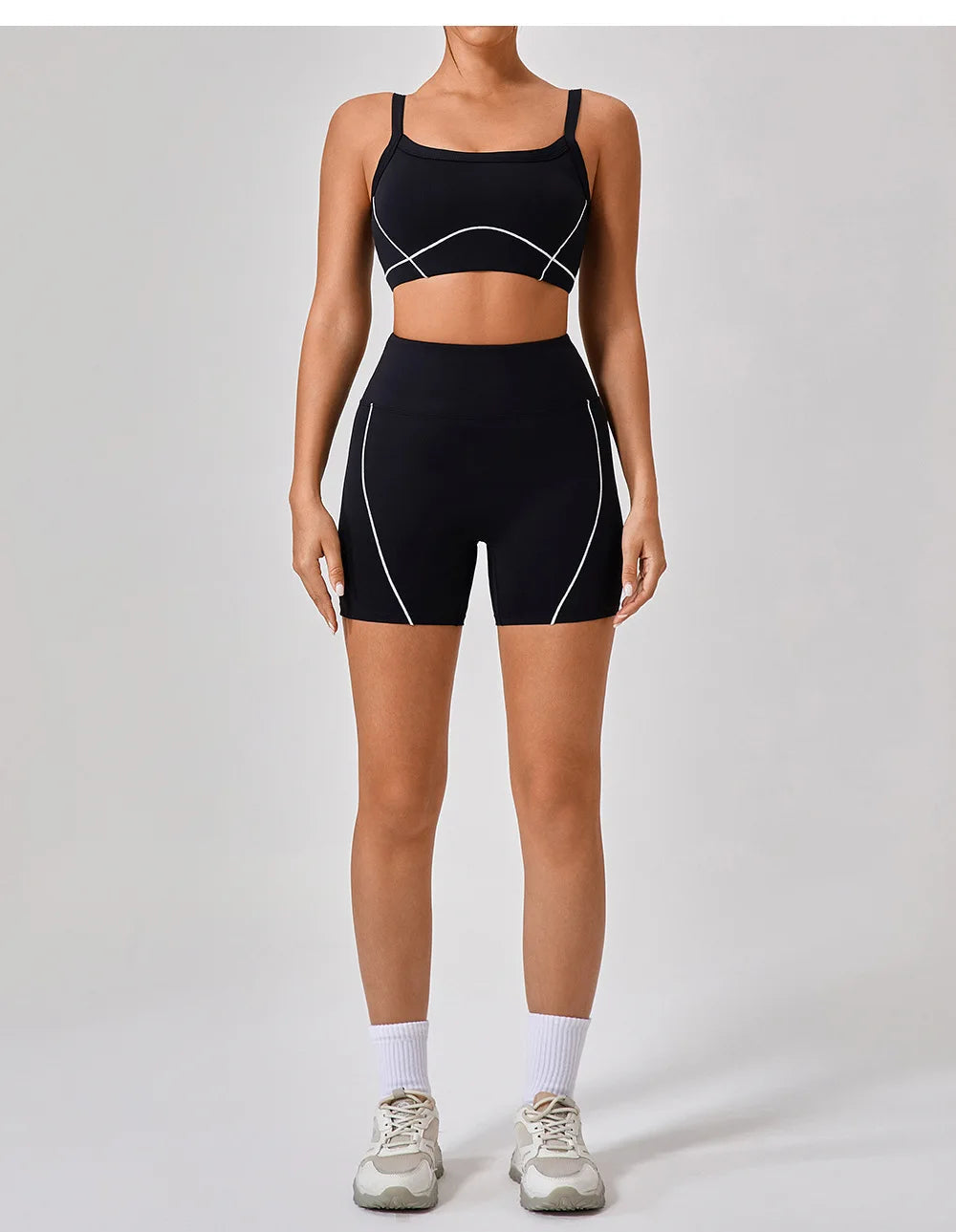 Women's 2024 New INS Network Red Same Hip Lift Body-Tight Sports Fitness One-Piece Yoga 2 Pieces Set by Reinvent Yourself