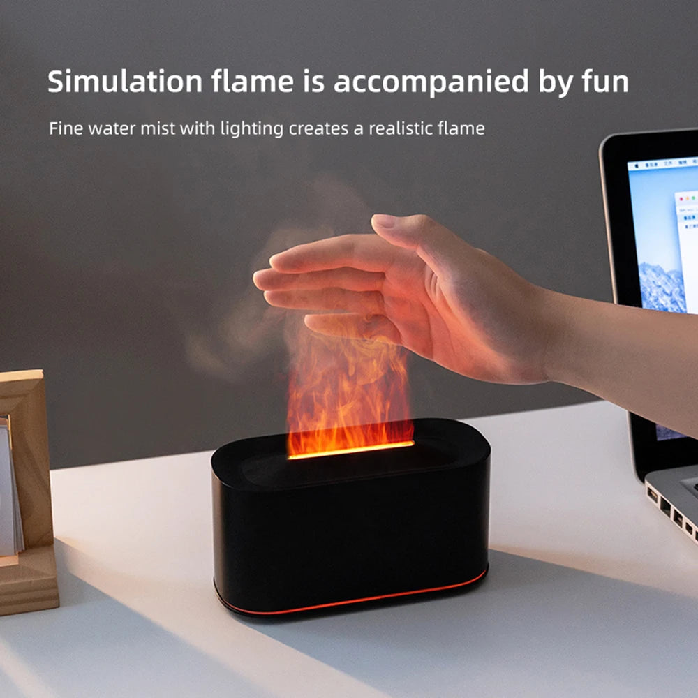 Essential Oil Diffuser,Flame Colorful Water Vapor Fire Humidifier for Aromatherapy Aroma Therapy Machine Room,Flame Diffuser by Reinvent Yourself