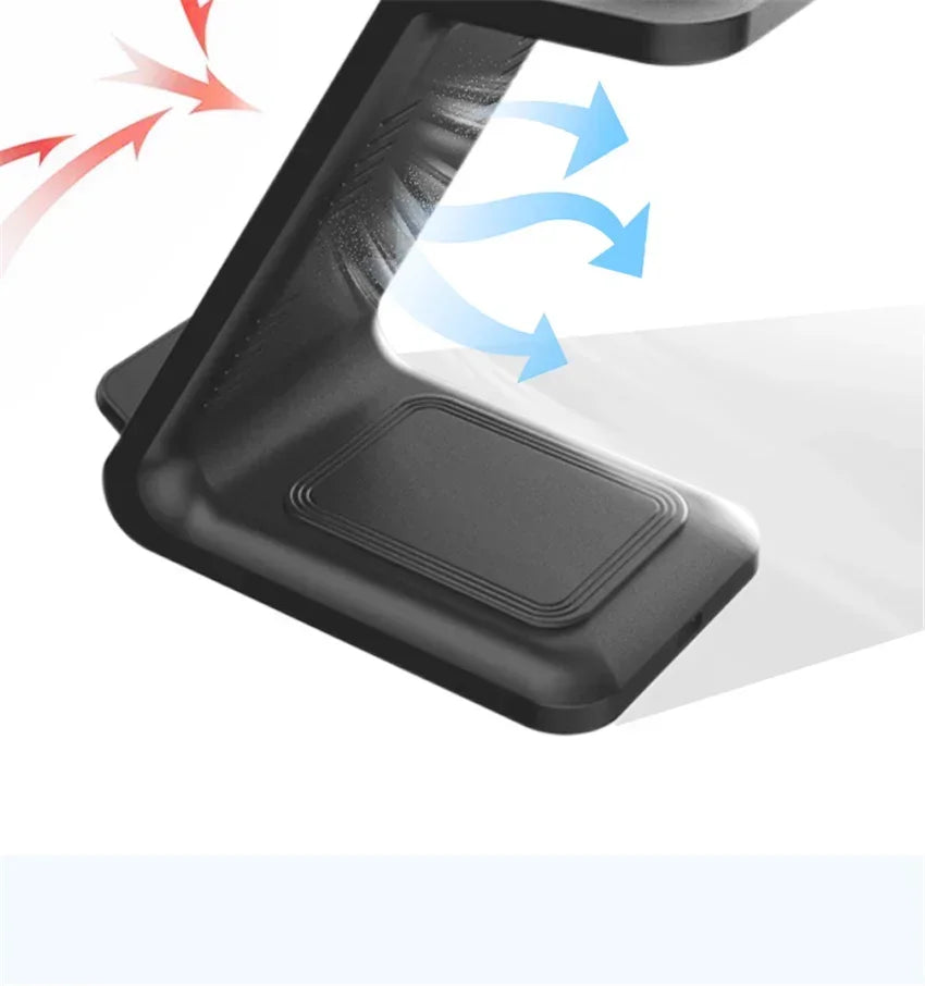30W 3 In 1 Wireless Charger Stand Dock For iPhone 15 14 13 12 11 XS Apple Watch 8 7 AirPods Induction Fast Charging Station by Reinvent Yourself