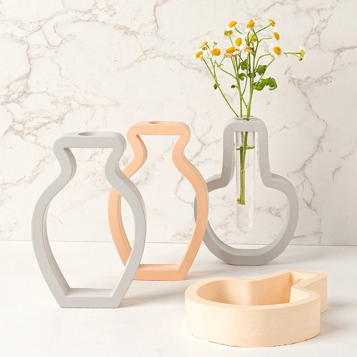 Nordic Style Simple Vase Silicone Mold DIY Hydroponics Flower Pot Craft Gifts Making Plaster Resin Casting Molds Home Decor by Reinvent Yourself