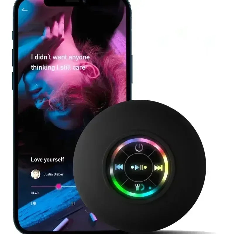 Loudspeaker Bluetooth Speaker Mini Shower Subwoofer Waterproof Handsfree With Suction Cup Mic For Bathroom Pool Beach Car Phone by Reinvent Yourself