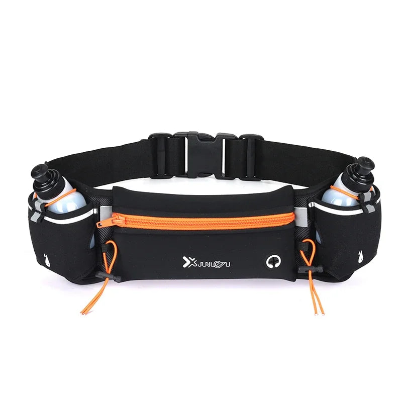 Trail Running Waist Pack For Man/Woman Marathon Phone Water Bottle Sports Fanny Pack Fitness Dual Pocket Running Belt Waist Bag by Reinvent Yourself
