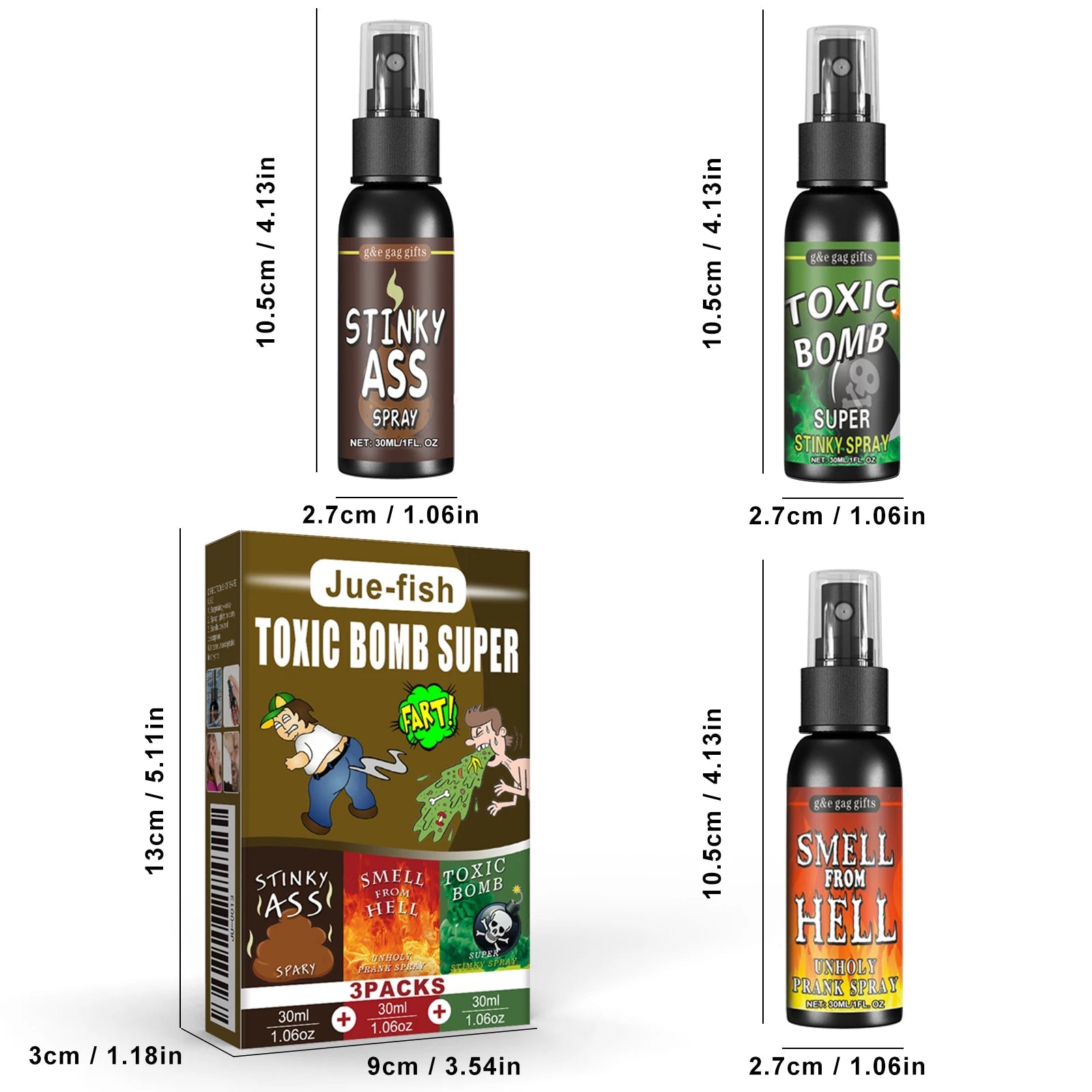 Novelties Liquid Fart Gag Prank Joke Spray Can Stink Bomb Smelly Stinky Gas Joke Sprinkle Prank Family Entertainment Supply by Reinvent Yourself