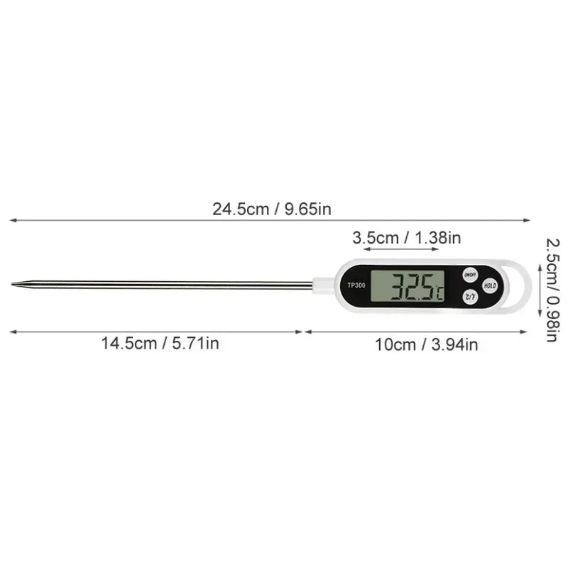 Food Thermometer TP300 Digital Kitchen Water Oil Thermometer for Meat Cooking Food Probe BBQ Electronic Oven Kitchen Tools by Reinvent Yourself