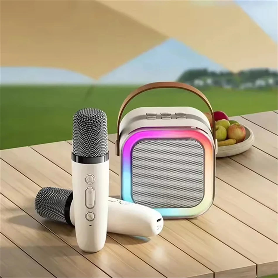 New Hot K12 Bluetooth Speaker Portable Home Cute Karaoke Mini Wireless Audio with Microphone K Song Family Singing Machine by Reinvent Yourself