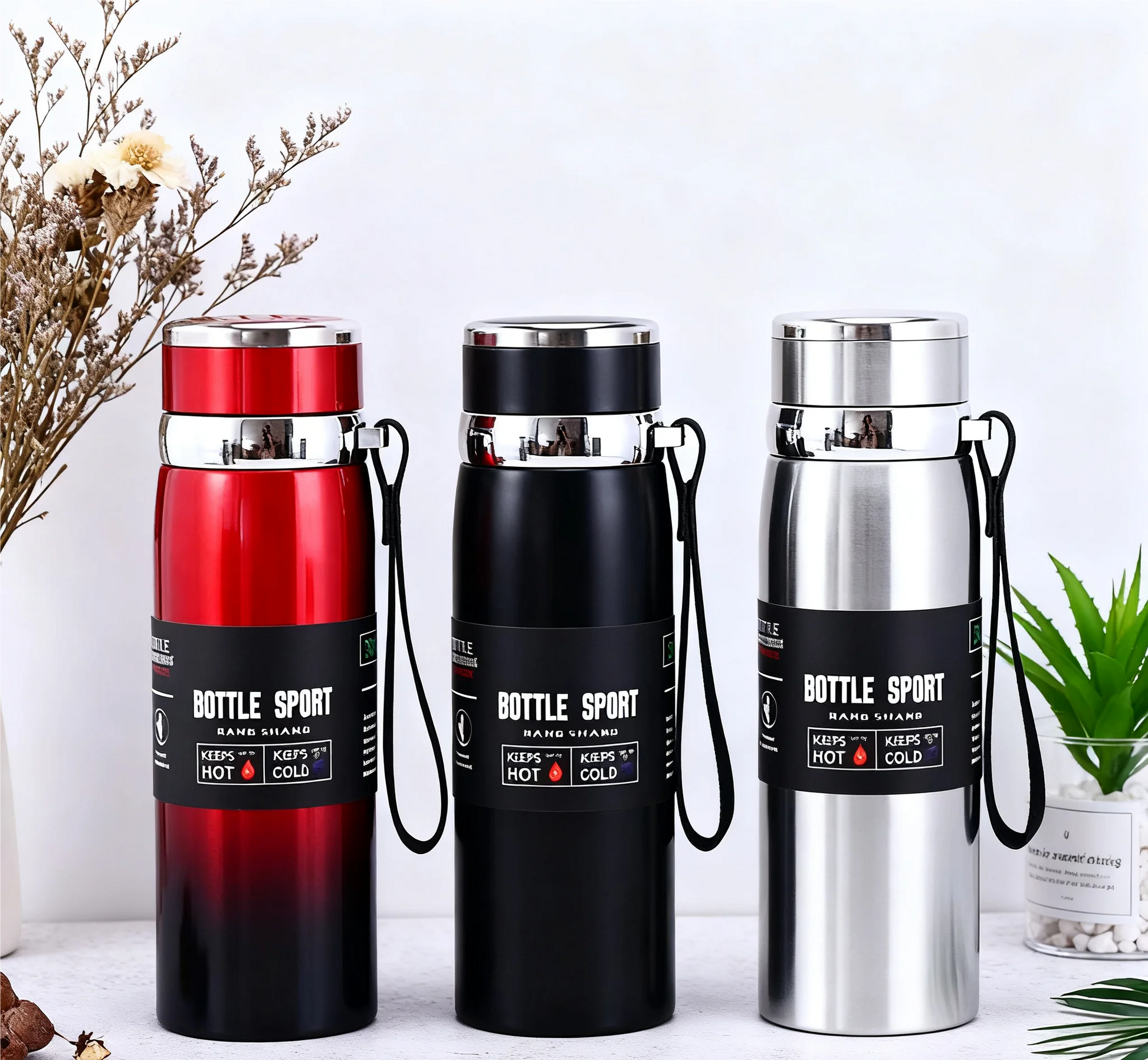 1L Thermal Water Bottle Keep Cold and Hot Water Bottle Thermos for Water Tea Coffee Vacuum Flasks Stainless Steel Thermos Bottle by Reinvent Yourself