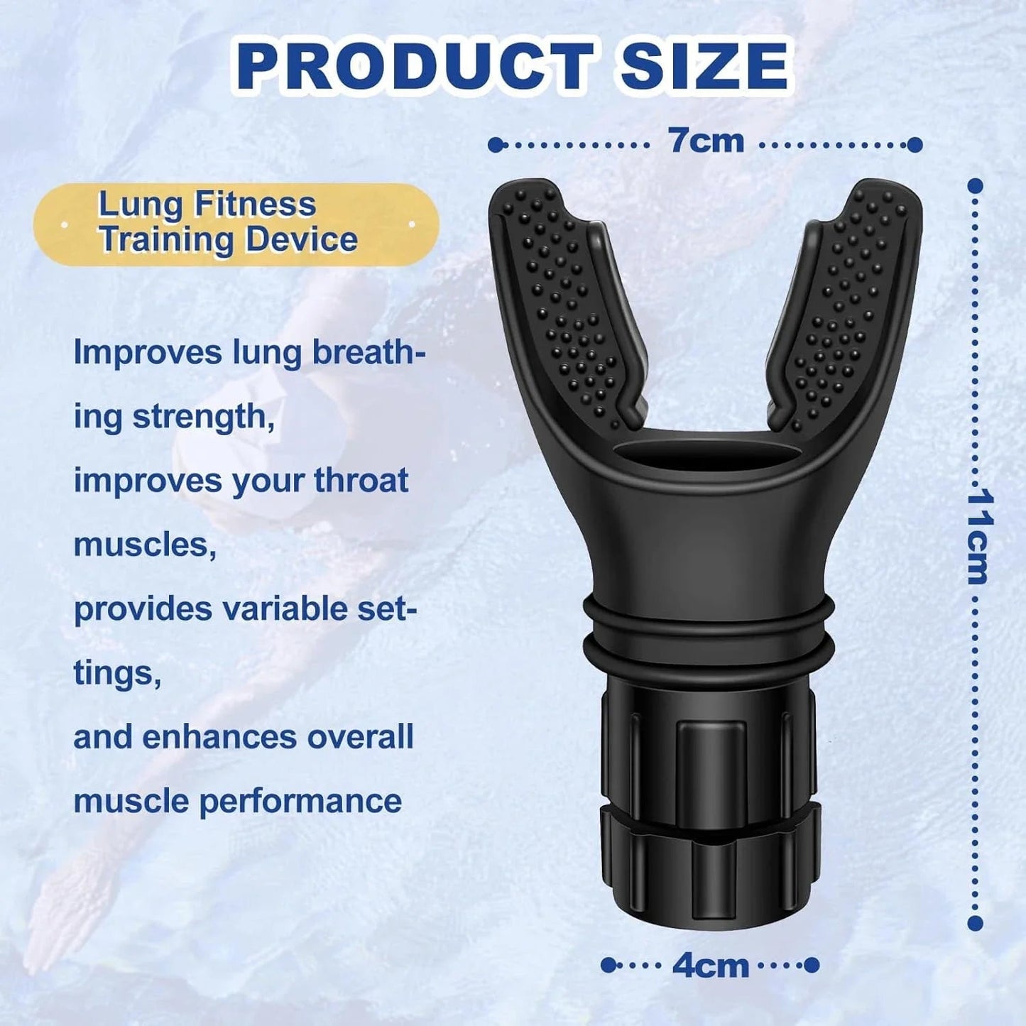 Breathing Trainer Lung Flexer Durable Fitness Exerciser Increases Lung Capacity Breath Adjustable Levels Respiratory Deep Breath by Reinvent Yourself