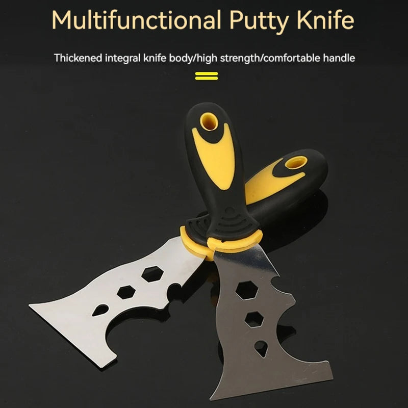 Multifuntional Use Putty Knife Stainless Steel Paint Scraper Removal Construction Tool for Wallpaper Can Opener Home DIY by Reinvent Yourself