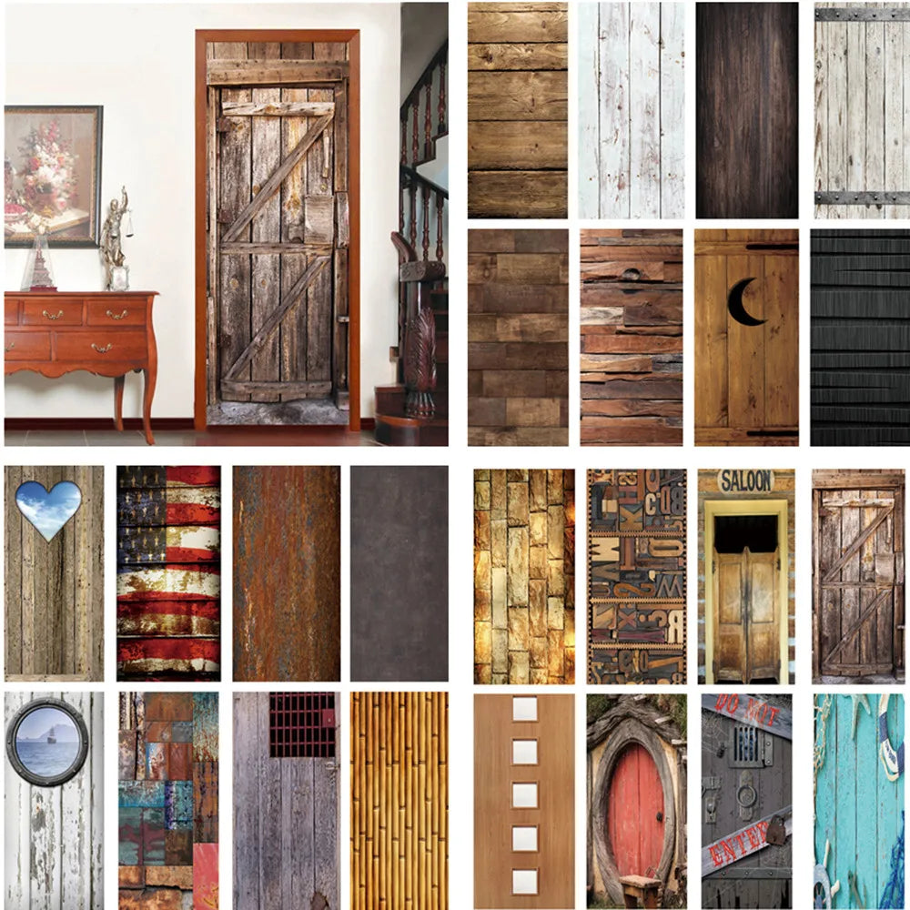 Scenery Door Stickers Wallpaper For Self-adhesive 3d Entrance Bathroom Sticker Room Decor Wall Photo Posters Vinyl On The Closet by Reinvent Yourself