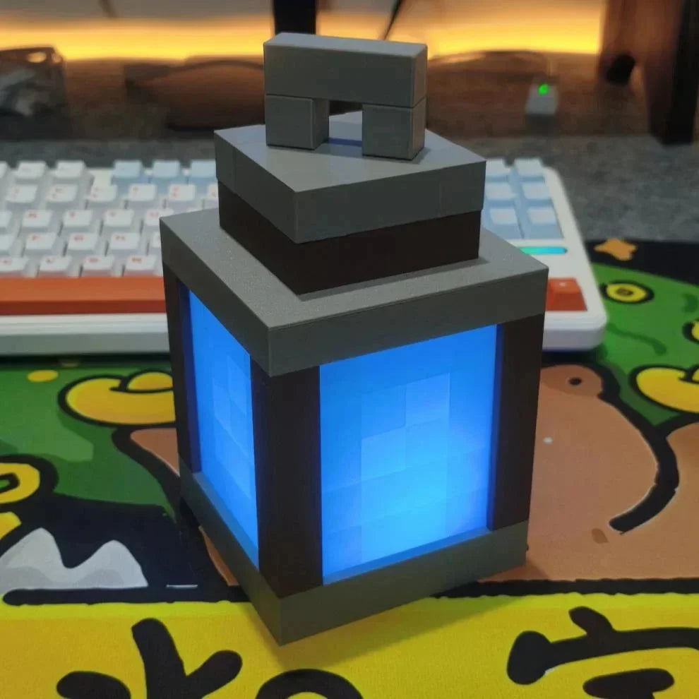 Pixel Style Wall Night Light USB Creative My Worlds Hanging Lantern For Bedroom & Gaming Decor Atmosphere Lamp For Boys Room by Reinvent Yourself