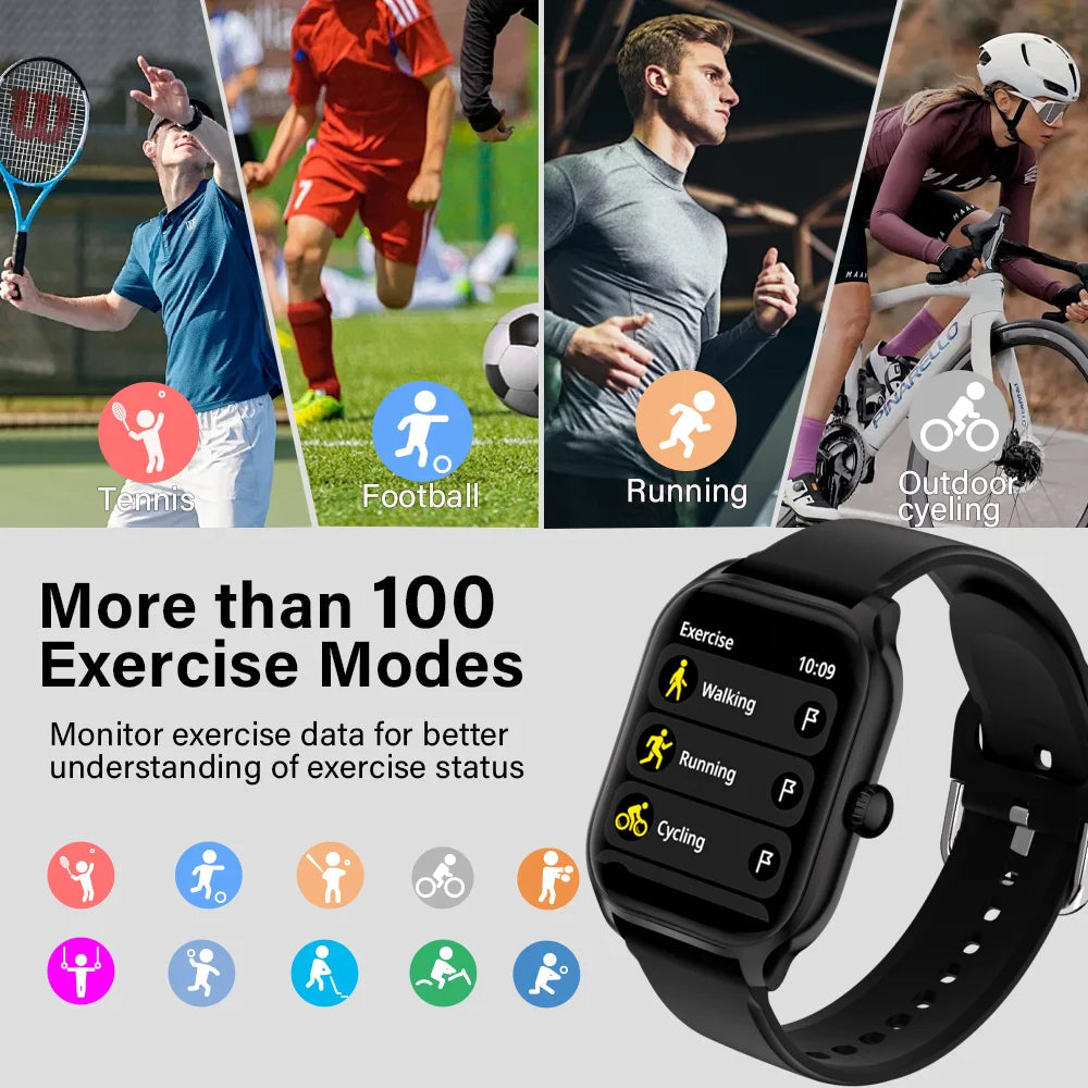 LAXASFIT H9 Smart Watch Men Women Sports Fitness Tracker 2.01 inch HD Screen Bluetooth Talking Smart Watch For Android IOS by Reinvent Yourself