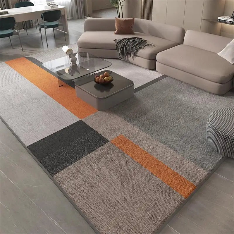 Modern Geometric Pattern Living Room Carpet Soft Non-slip Gaming Room Decoration Rug Light Luxury Easy Clean Coffee Tables Mat by Reinvent Yourself