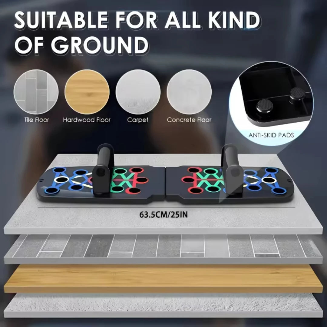 Portable Multifunctional Push-up Board Set With Handles Foldable Fitness Equipment For Chest Abdomen Arms And Back Training by Reinvent Yourself