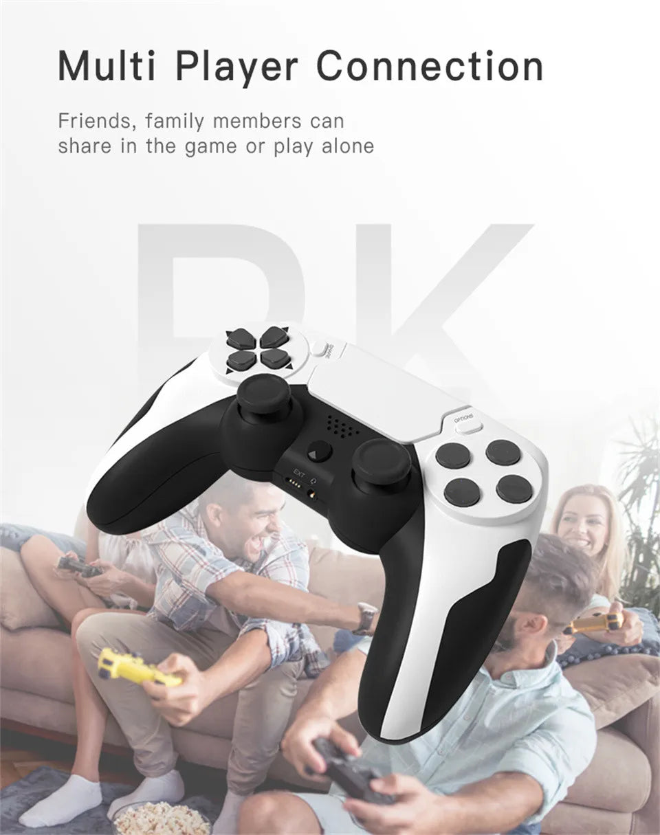 GAMINJA Wireless Controller Bluetooth Gamepad Double Vibration 6Axis Joypad Touchpad Microphone Earphone Port For PS4 PS3 PC by Reinvent Yourself