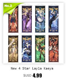 Xiao Yelan Kazuha Hutao Genshin Impact Scroll Canvas Wall Hanging Painting Home Decor Anime Poster Wall Art Room Decoration by Reinvent Yourself