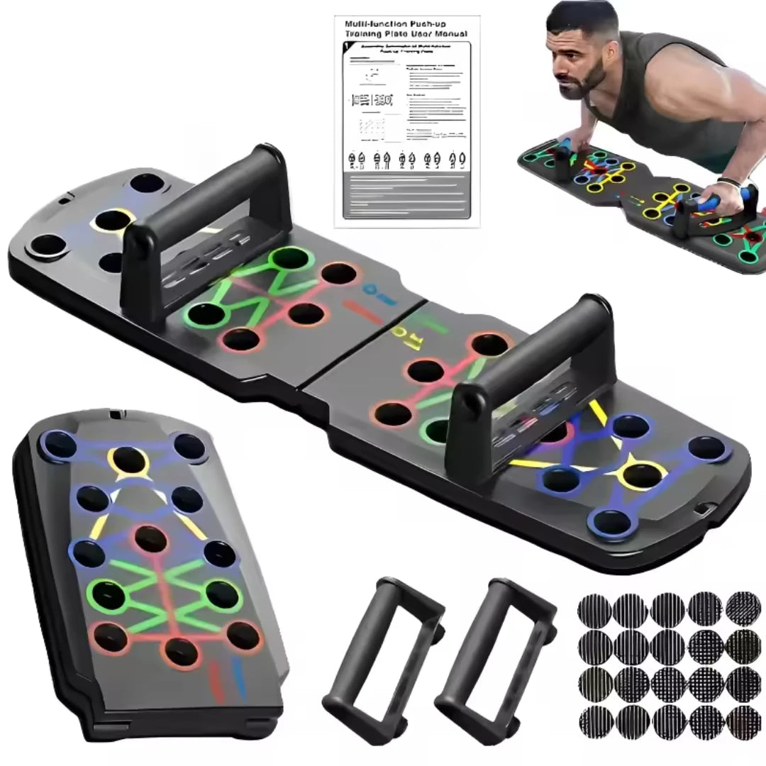 Portable Multifunctional Push-up Board Set With Handles Foldable Fitness Equipment For Chest Abdomen Arms And Back Training by Reinvent Yourself