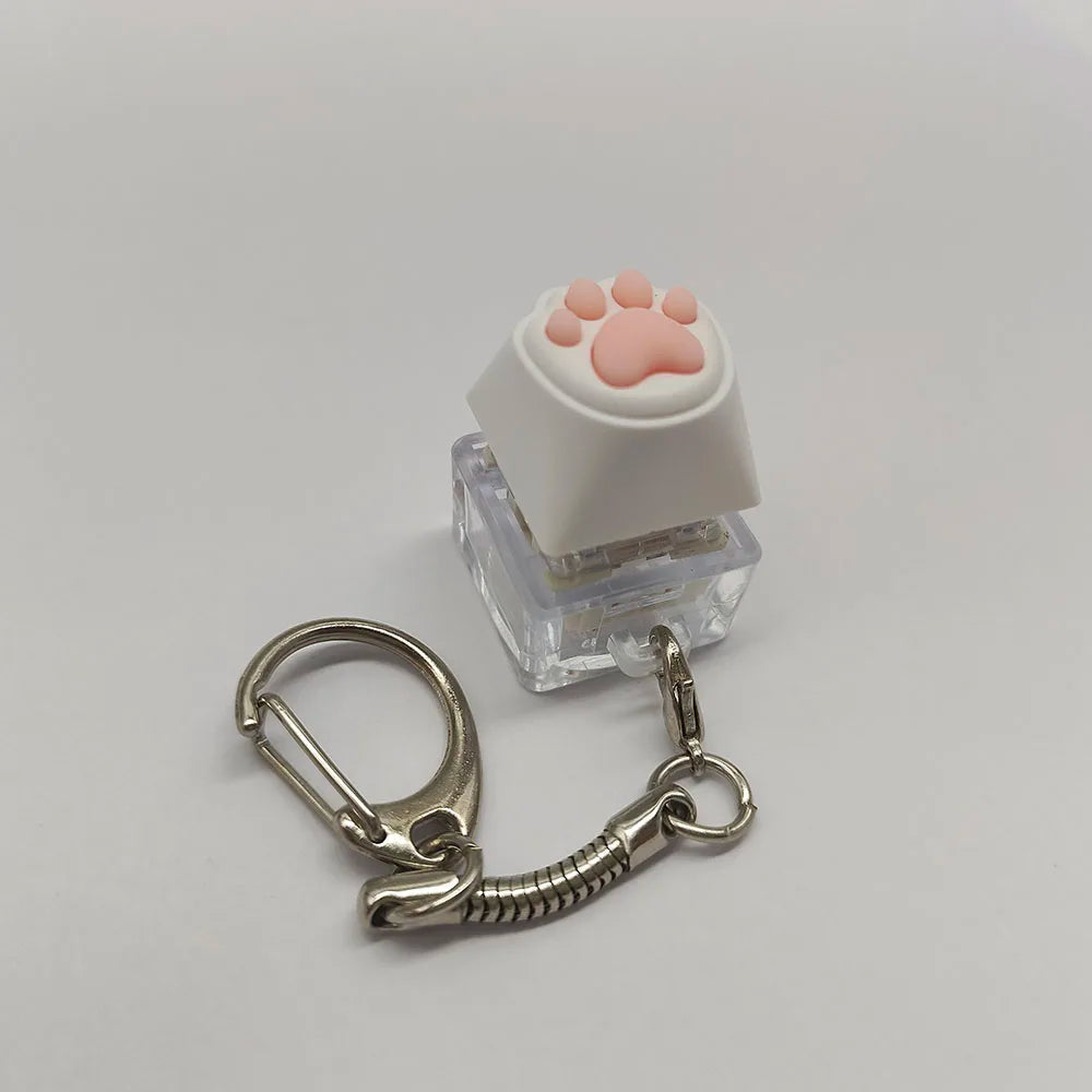 Cute Cat Claw Key Chain Key Ring Fingertip Decompression Pressure Toy Keycap Tester Back Bag Pendant Festival Couples Gift by Reinvent Yourself