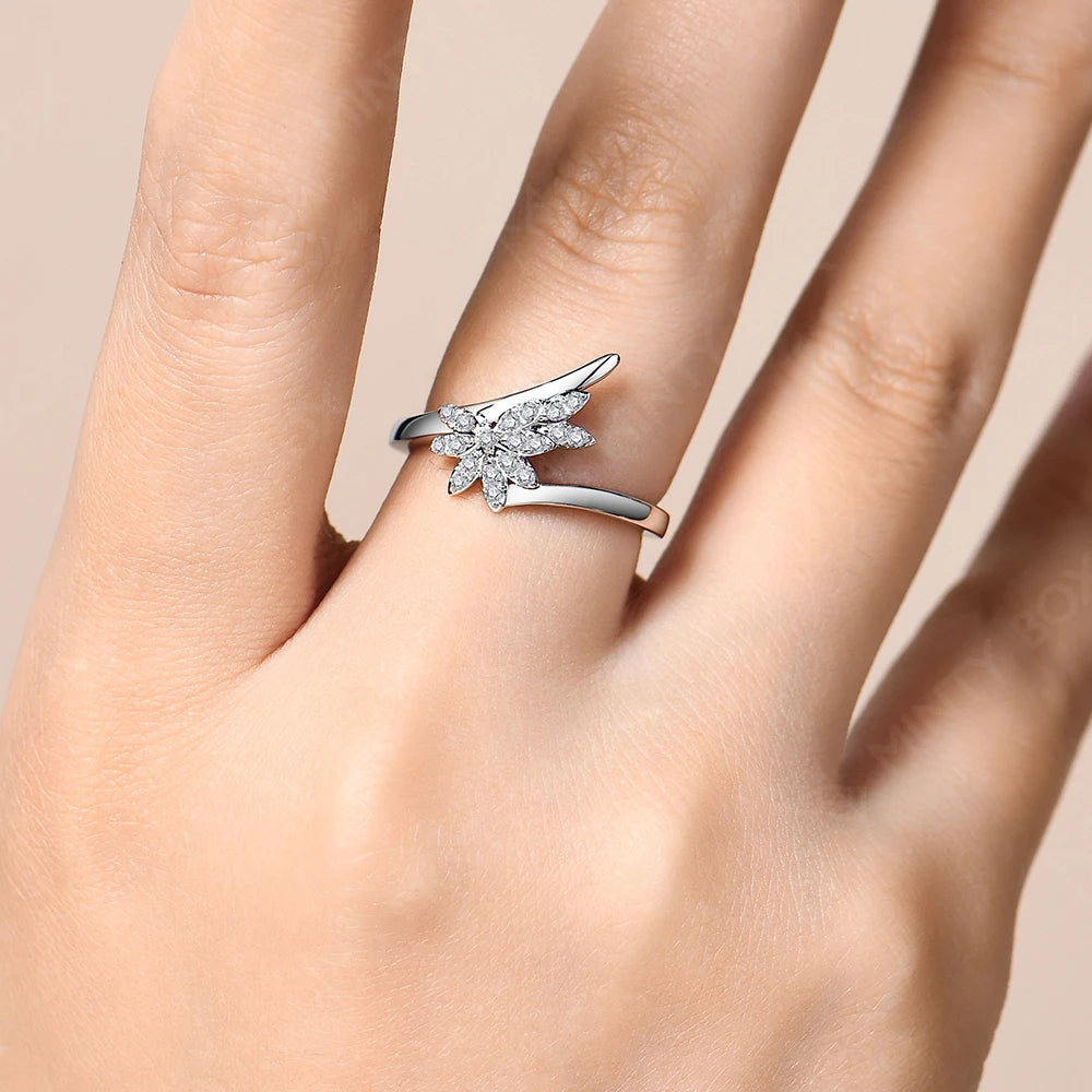MINTYBOX Moissanite Ring S925 Sterling Silver Flower D VVS1 Lab Diamond Engagement Rings For Women Luxury Wedding Jewelry Gift by Reinvent Yourself