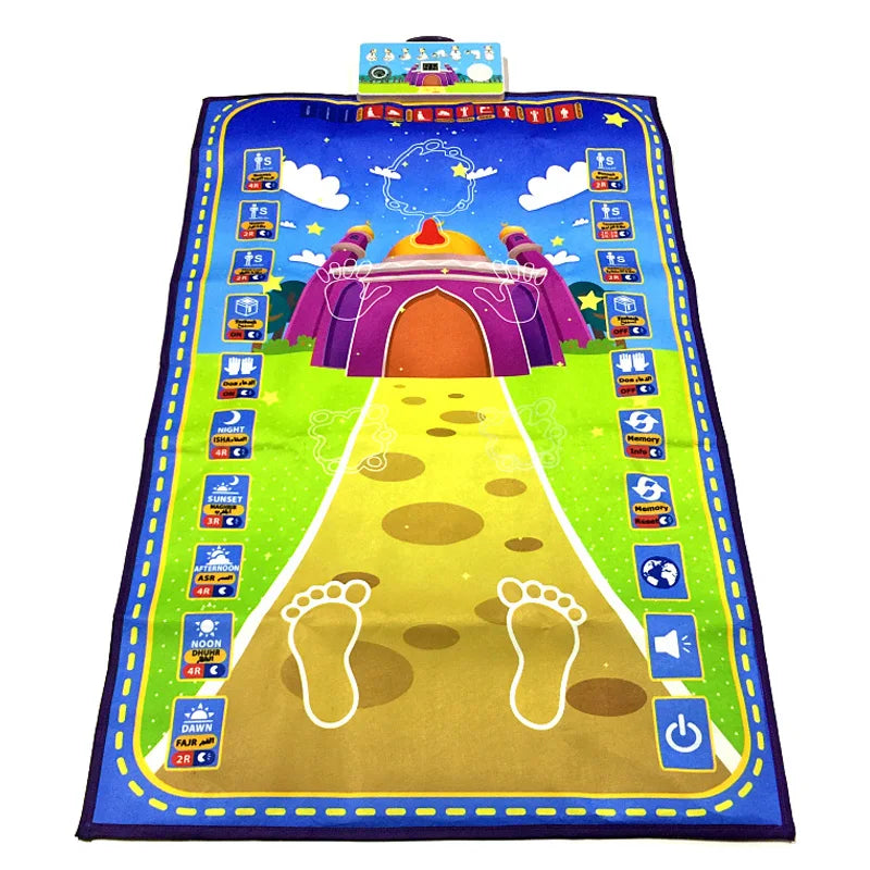 Talking Prayer Mat Educational Interactive Rug Salah Muslim Kids Gift Islam Electronic Worship Blanket Compass Islamic Carpet by Reinvent Yourself