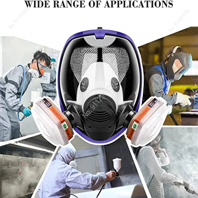 Chemical Gas Mask 6800 Dust Respirator Anti-Fog Full Face Mask Filter For Industrial Acid Gas, Welding Spray Paint Insecticide by Reinvent Yourself