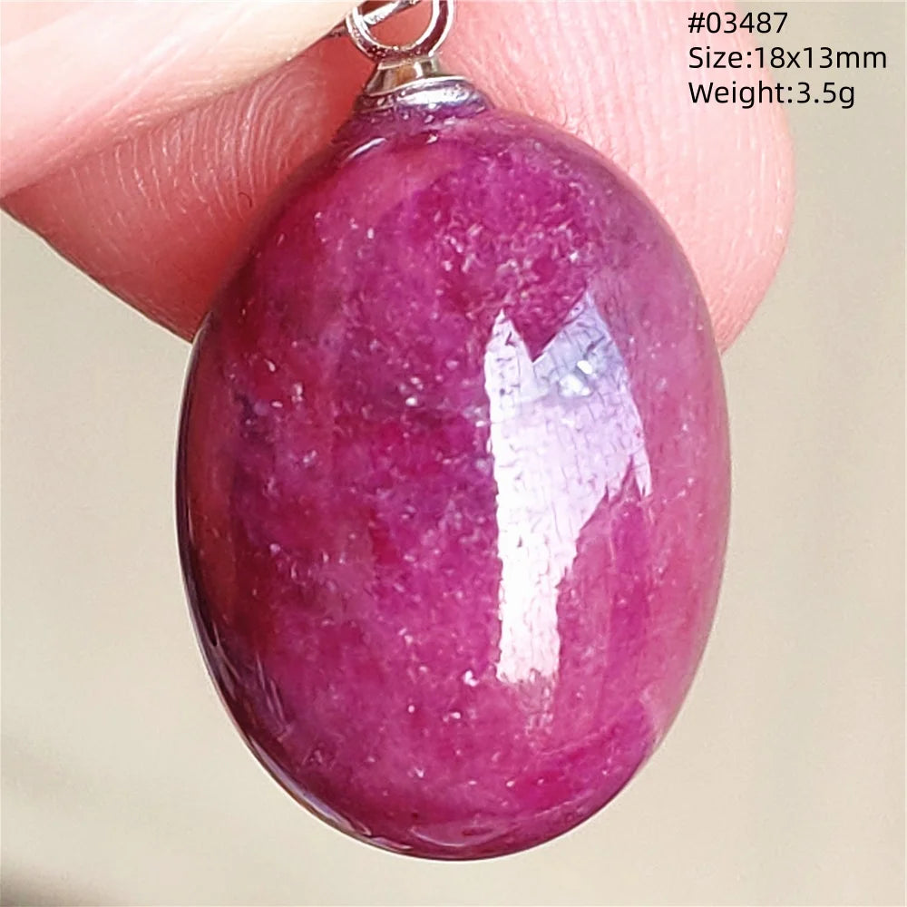 Natural Red Ruby Pendant Jewelry Love Heart Watermelon Ruby Zoisite Necklace Women Men 925 Sterling Silver AAAAA by Reinvent Yourself