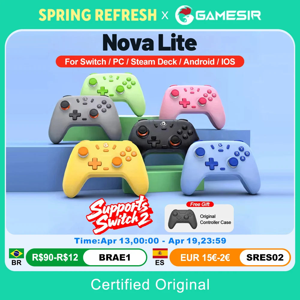 GameSir Nova Lite Gamepads PC Switch 2 Gaming Controller for Nintendo Switch 2 Switch Steam iOS Android Hall Effect Josticks by Reinvent Yourself