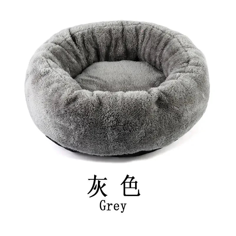 Pet Bed Warming Small Dog House Soft Sofa Donut Cat Bed Warming Indoor Round Pillow Kennel Cuddler Faux Fur Puppy Mat Dog Beds by Reinvent Yourself