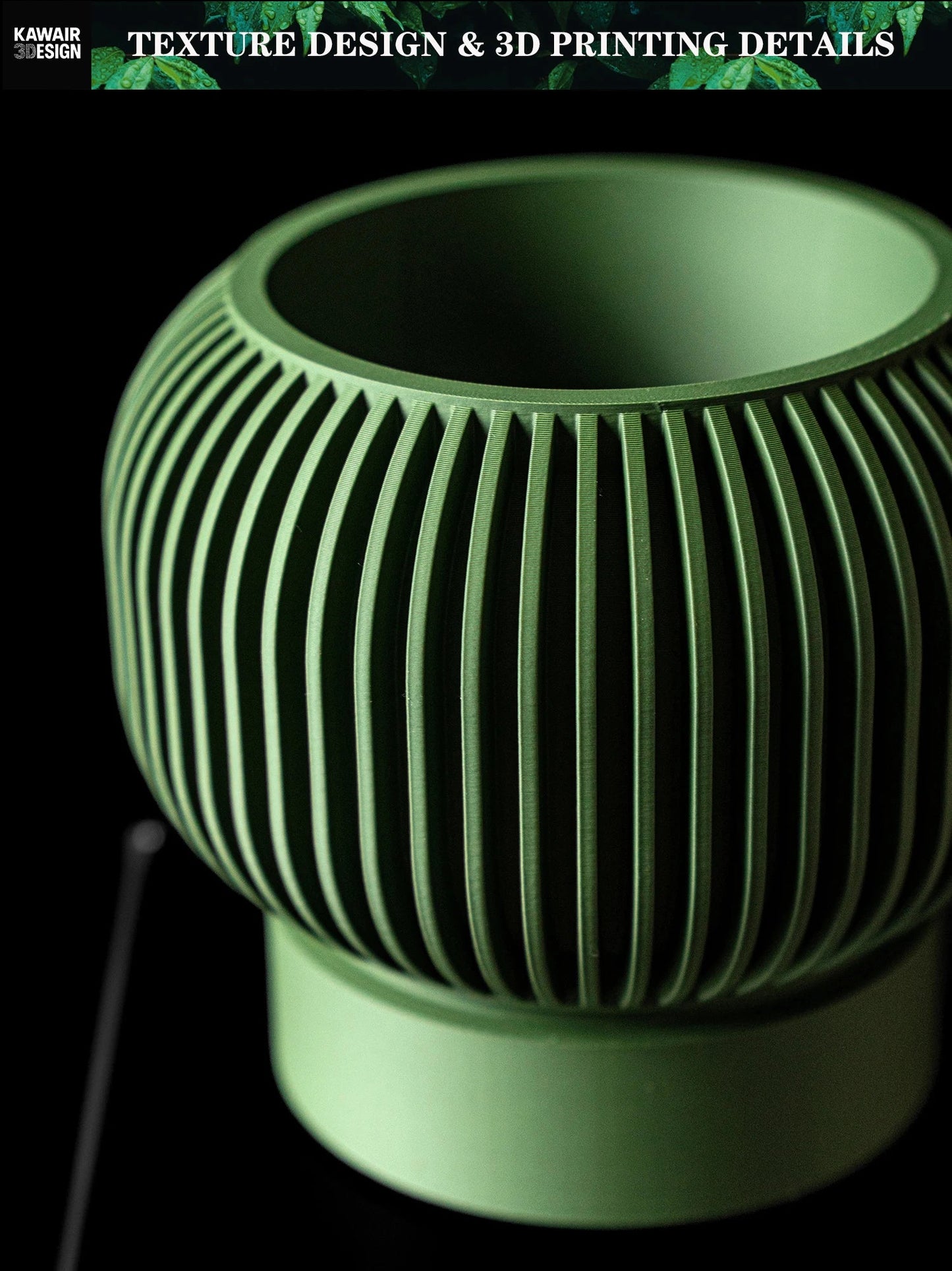 Modern Minimalist 3D Printed Plant Pot – Biodegradable Flower Planter for Home Decor, Eco-Friendly Sustainable Gift (Yuso) by Reinvent Yourself