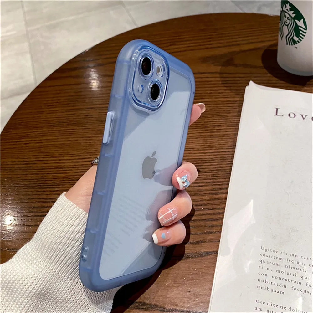Luxury Shockproof Silicone Bumper Clear Phone Case For iPhone 15 14 Plus 13 12 11 15 Pro Max Camera Protection Transparent Cover by Reinvent Yourself