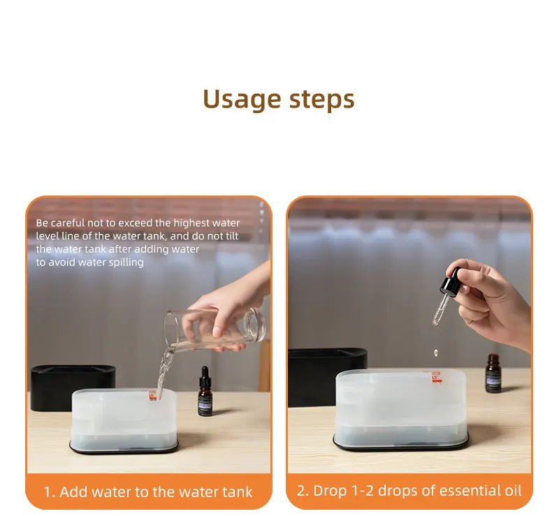 Essential Oil Diffuser,Flame Colorful Water Vapor Fire Humidifier for Aromatherapy Aroma Therapy Machine Room,Flame Diffuser by Reinvent Yourself