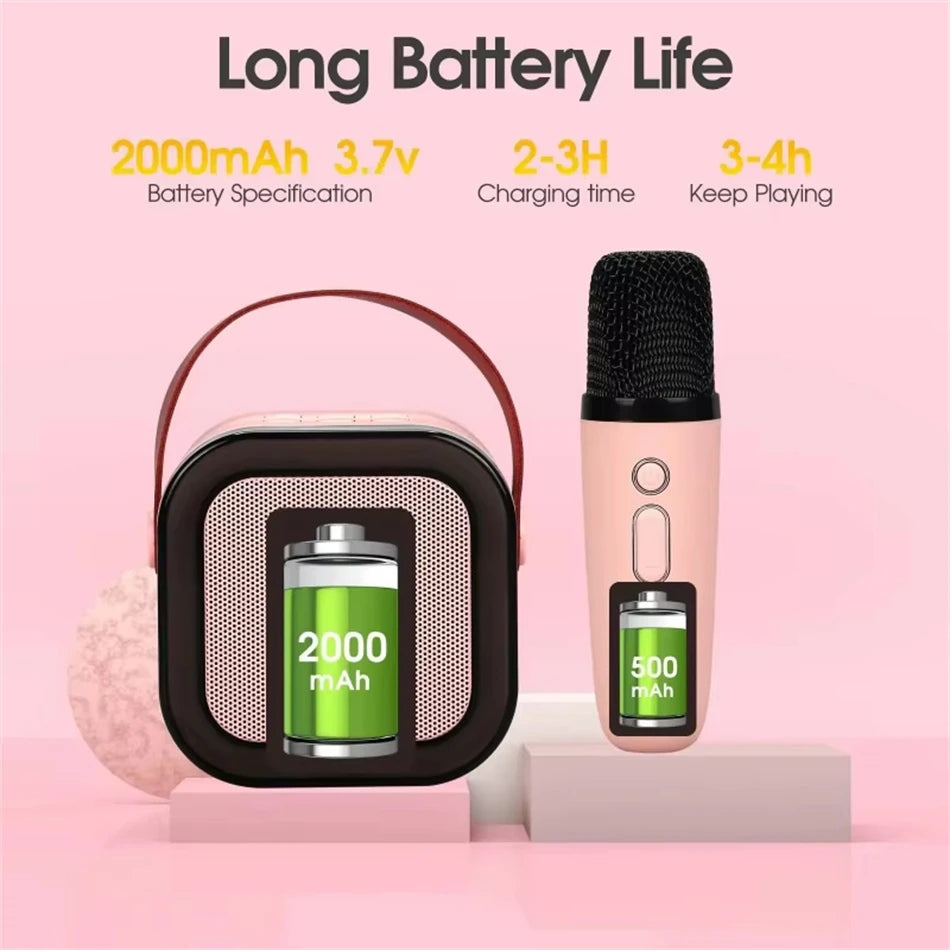 New Hot K12 Bluetooth Speaker Portable Home Cute Karaoke Mini Wireless Audio with Microphone K Song Family Singing Machine by Reinvent Yourself