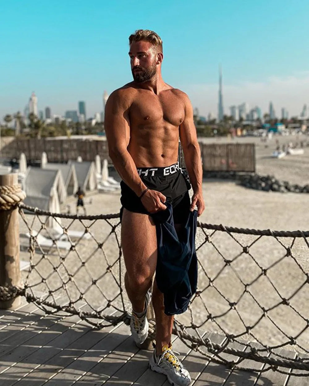 Summer Casual Shorts Men Bodybuilding Quick Dry Bermuda Gym Fitness Running Training Pants Male Beach Swimming Trunks Bottoms by Reinvent Yourself
